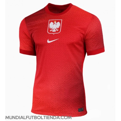 Camiseta Polonia Segunda Equipación Replica Eurocopa 2024 para mujer mangas cortas